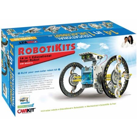 solar powered educational robot kit