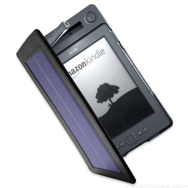 solar powered kindle charging cover