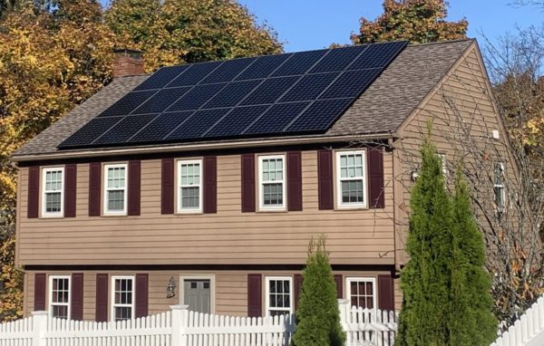 house with solar panels