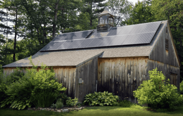 house with solar panels