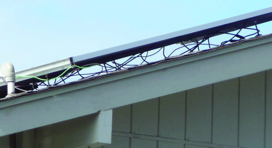 Bad solar panel installation