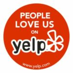 People love us on yelp red button