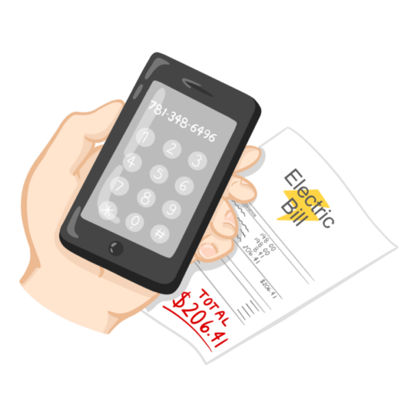 <p class="fg_site_title">Step 1: Contact Us</p> Expensive Electric bill phone call